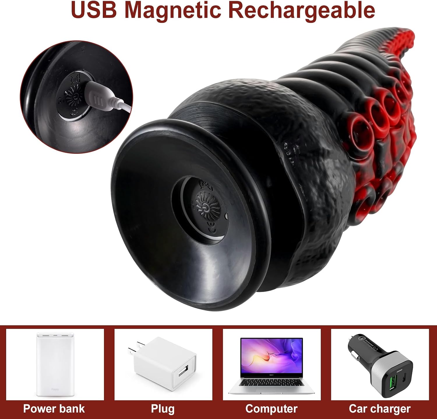 Tentacle Dildo Vibrator, Fantasy Dildo with 10 Vibration Modes