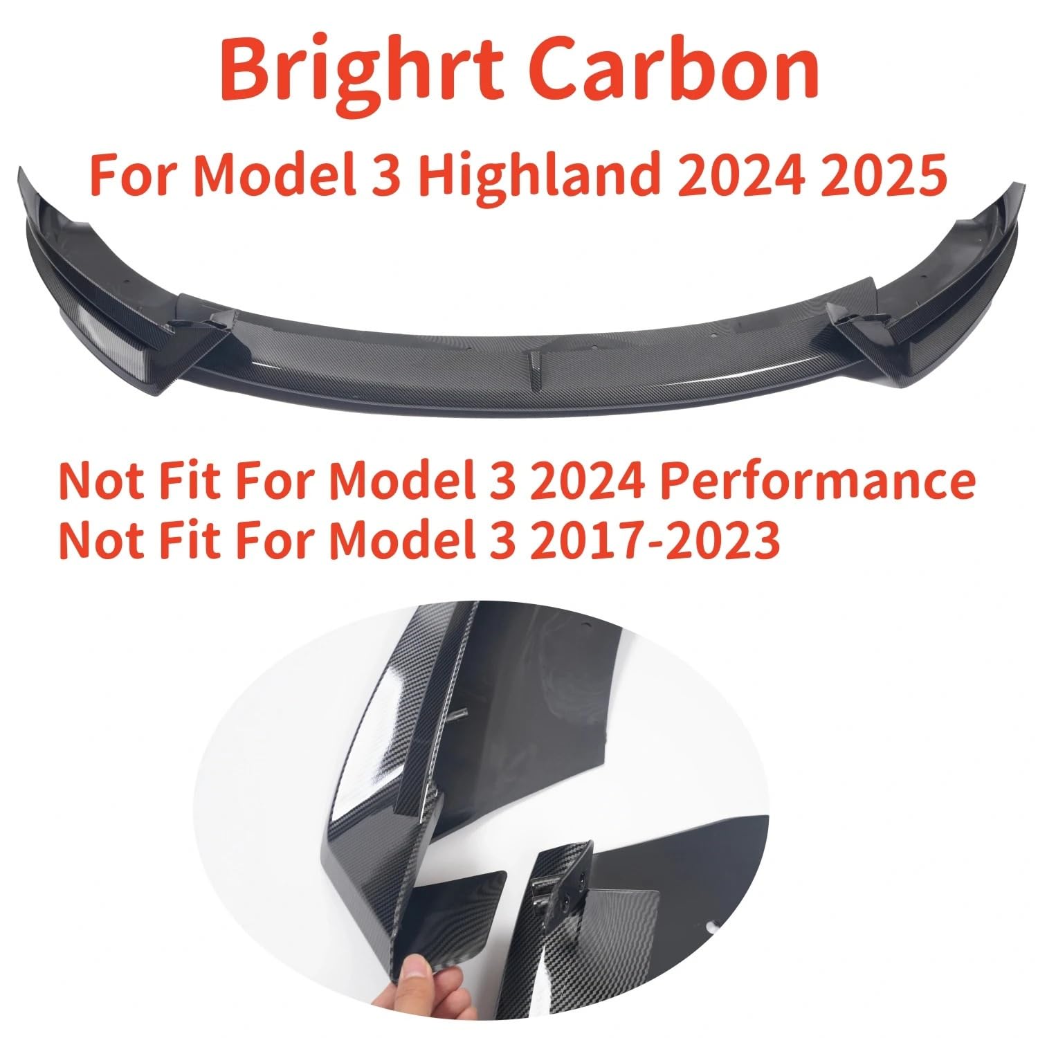 Do Tesla Model 3 Highland 2024-2025 Przedni zderzak