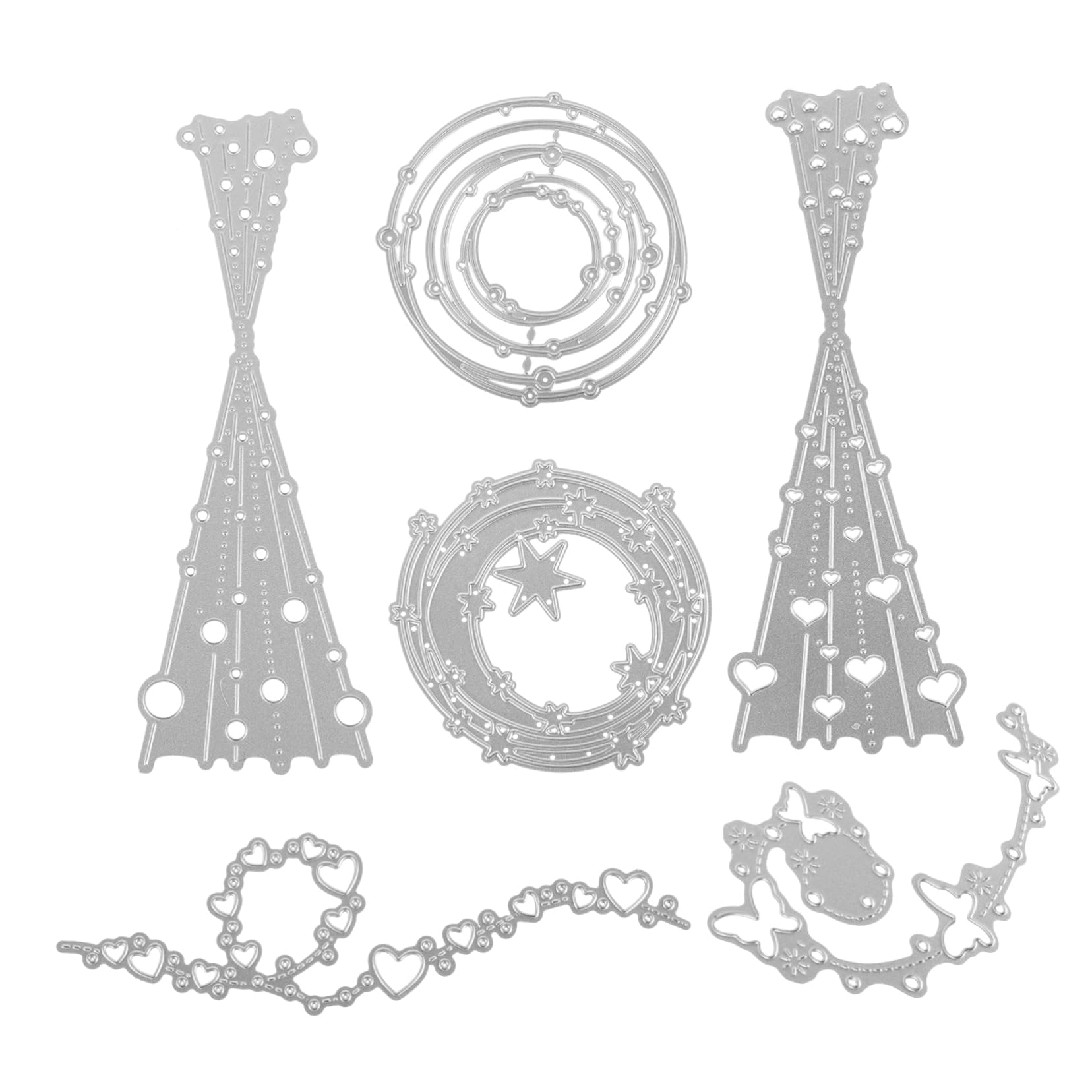 Operitacx 3 Series Troqueles De Metal Para Manualidades Diy De Plantillas Para Cortar Tarjetas Herramientas De Para Decoración De Fiestas Y Scrapbooking 6 Piezas X 3