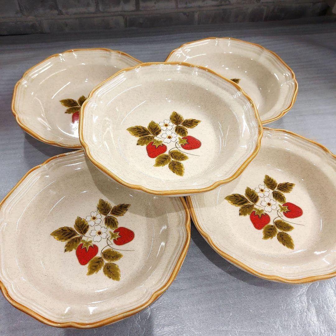 Amazon | mikasa ミカサ カレー皿 5枚セット レトロ ストロベリー