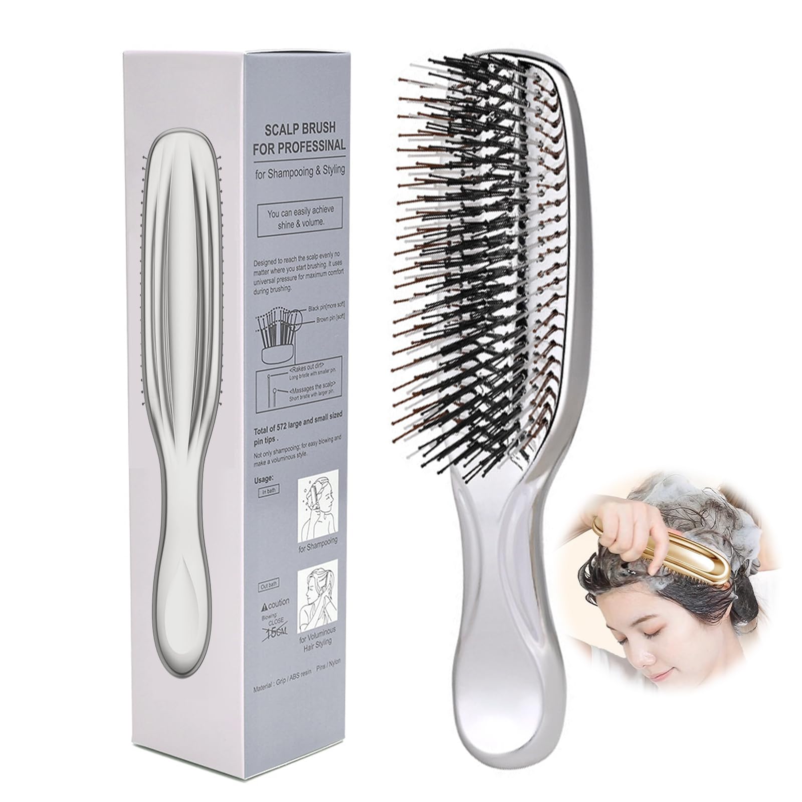 Amazon | Vkosam ヘアブラシ し 髪の毛 サラサラ コンパクトブロー