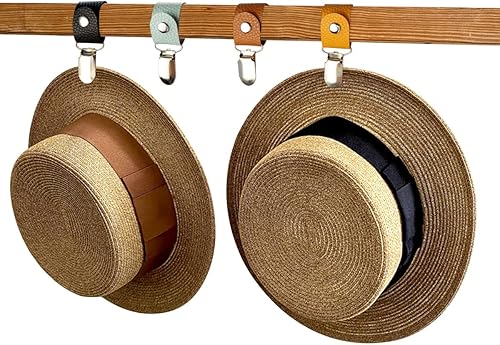 Miniatura 5 de Clip de sombrero para viajes, clip para sombrero para viajes en bolsa, clip de sombrero de cuero sintético, clip multifuncional para sombrero de