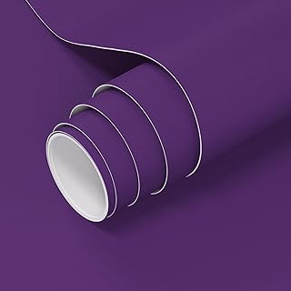 Soild Color Wallpaper Dark Purple Wallpaper 23.7 x 196 Inches Peel Stick...