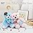 MorisMos 3Pcs Teddy Bears Bulk Baby Shower, 14inch Cute Teddy Bear Stuffed Animals Plush, Small Stuffed Bears on Centerpiece Baby Shower, Pink