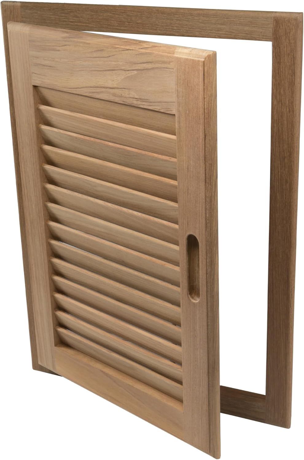 Left Hand Opening Louvered Door and Frame, 15 x 20
