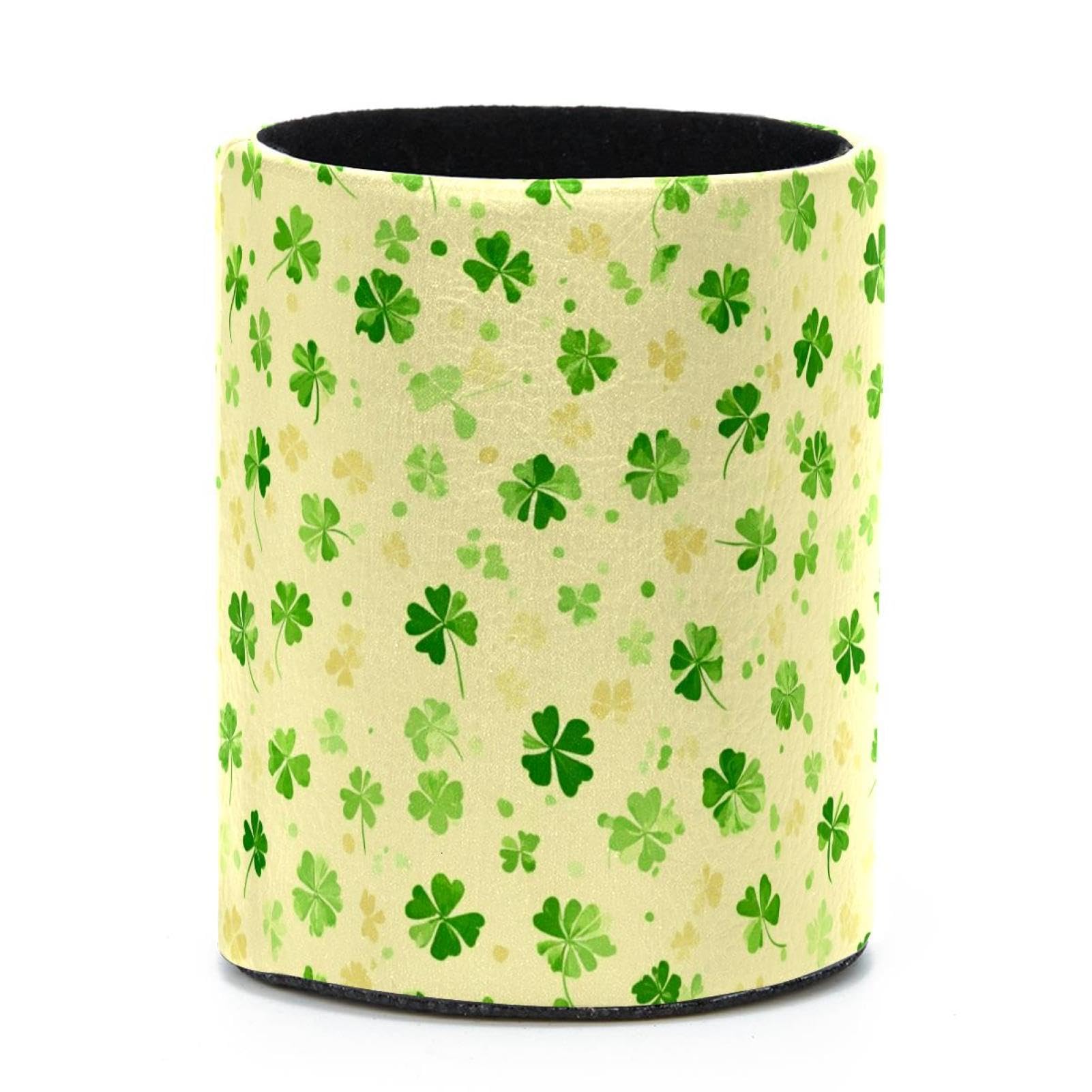 VAPOKF Round Pencil Holders for Desk, St. Patrick's Day Pen Holders Pen Pot Makeup Brushes Storage Desktop Stationery Supplies Organiser for Home Office