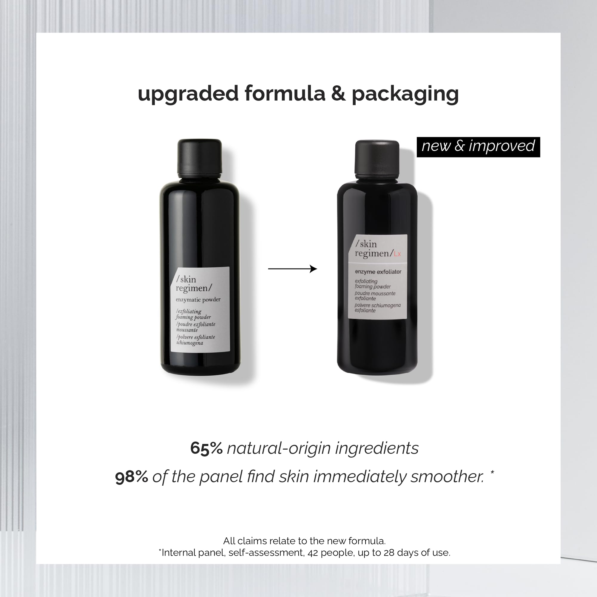 /skin regimen/Lx Enzyme Exfoliator, Exfoliating Foaming Powder, Smooths, Brightens, Unclogs Pores, Chlorella, Papaya Enzymes, Rice Starch, Clean Beauty, Vegan, Sensitive Skin, 1.94 Oz