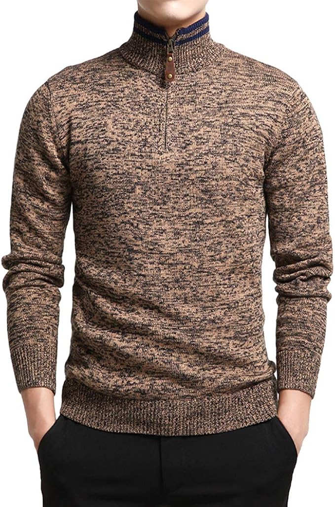 high neck zip jumper