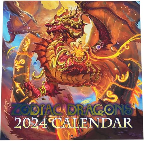 Miniatura 2 de Calendario de pared Zodiac Dragons Fantasy 2024 edición limitada