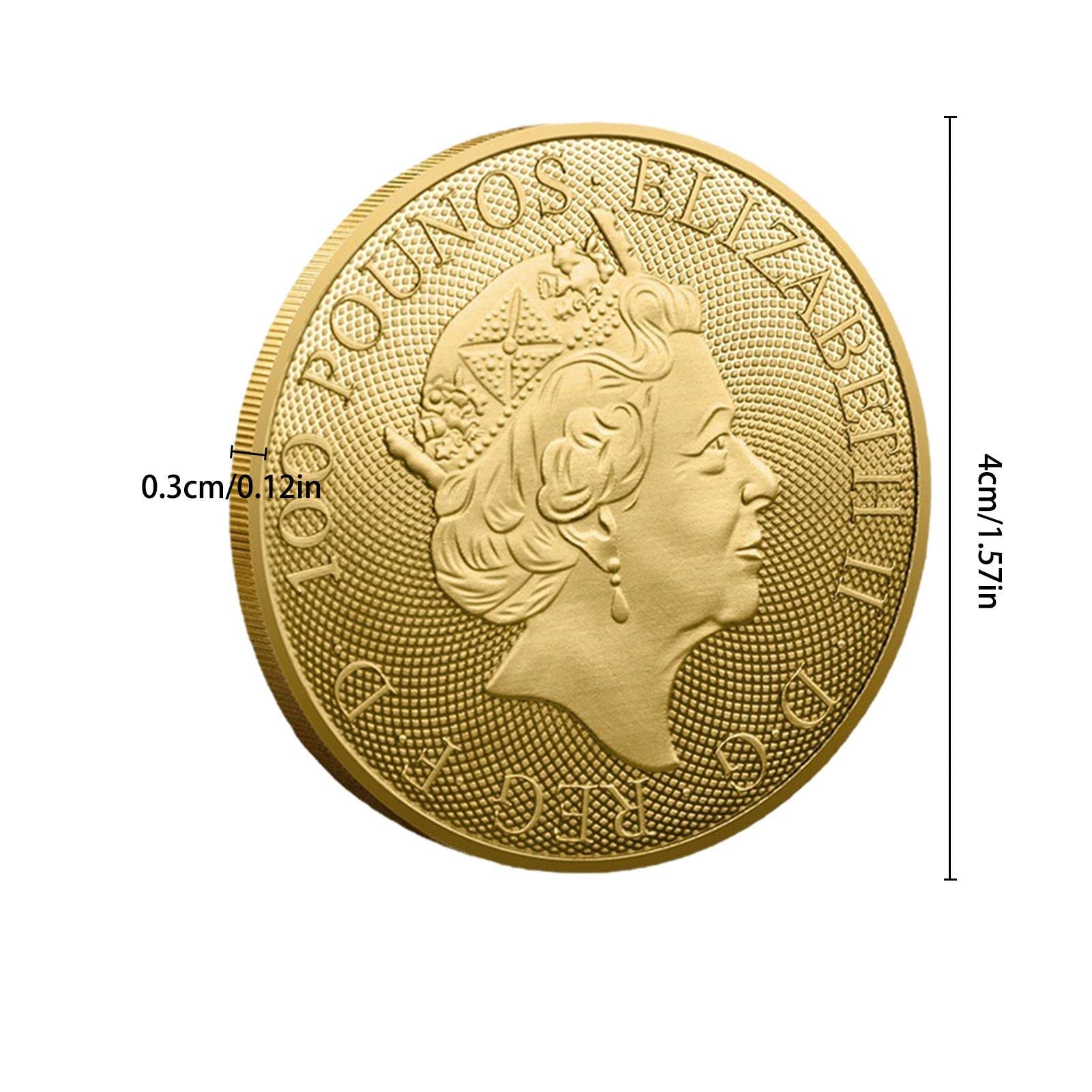 Onlynery Monnaies pour Collectionneurs Royaume-Uni,Pièce la Reine Elizabeth II - Collection pièces la Reine Elizabeth pour commémorer la Reine Elizabeth II, Or/Argent Onlynery Monnaies pour Collectionneurs Royaume-Uni,Pièce la Reine Elizabeth II - Collection pièces la Reine Elizabeth pour commémorer la Reine Elizabeth II, Or/Argent