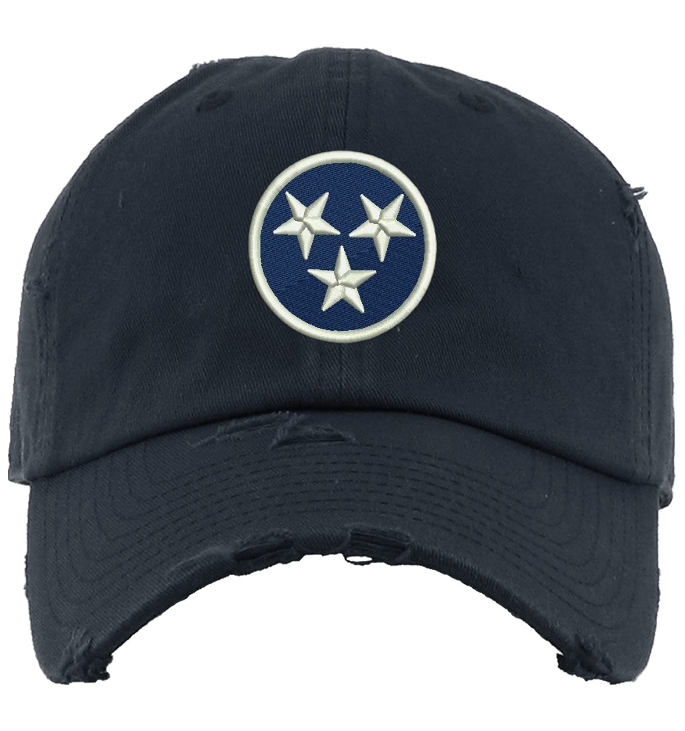 Tennessee State Flag Star Dad Hat Embroidery Vintage Adjustable Embroidered Cap