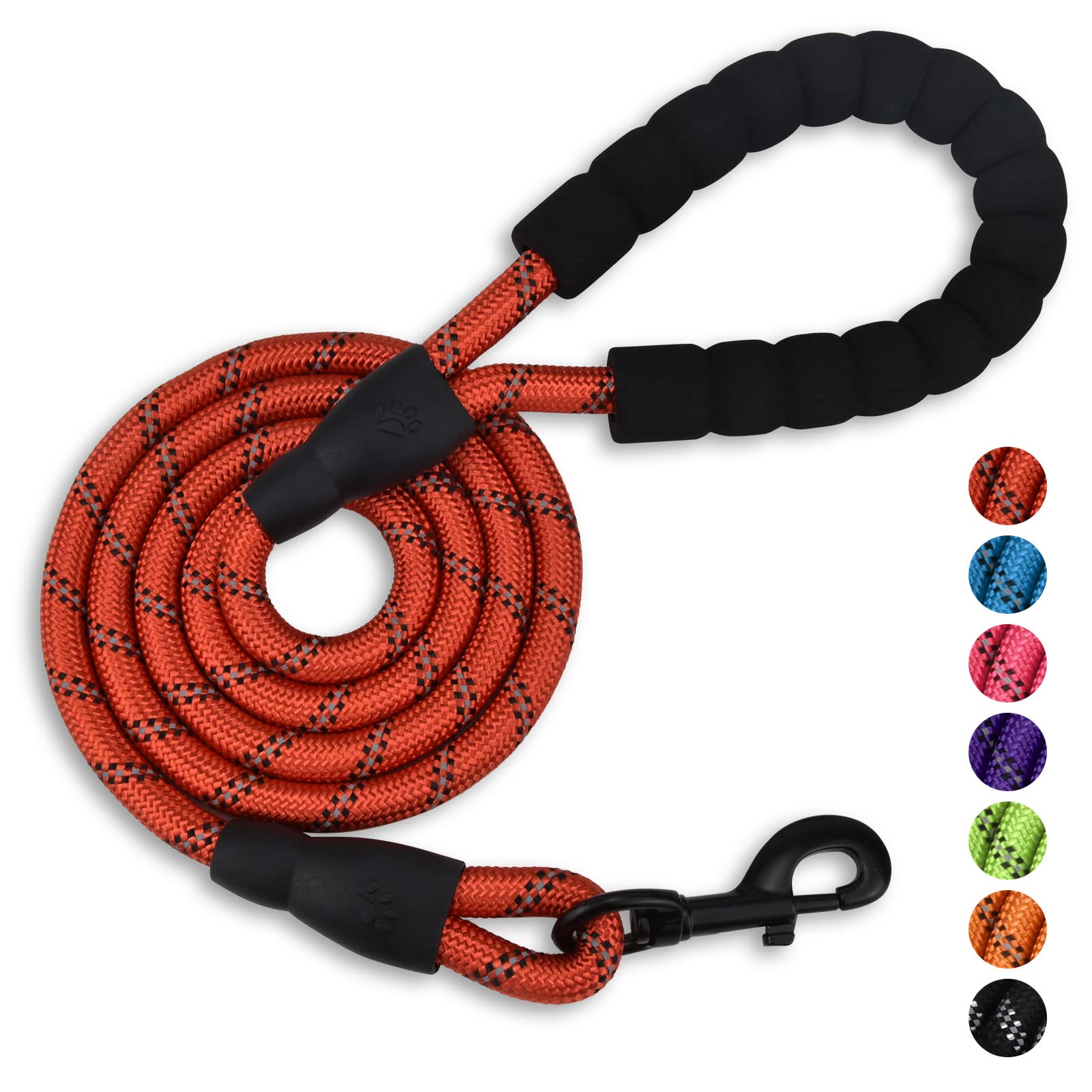 CROWATTS 5 FT Strong Durable Nylon Dog Leash with Comfortable Padded Handle and Highly Reflective Threads for Small,Medium and Large Dogs(5 FT, Red) (B08XVQZWS5) Amazon Price History, Amazon Price Tracker