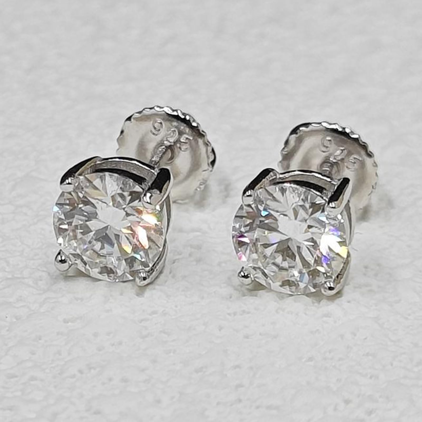 Pendientes Botón para Mujer 1 Par de Joyas Elegantes de 2 quilates