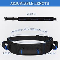 Vista 3 de Cinturón de marcha para personas mayores, cinturón de transferencia con asas, cinturón de sujeción para cinturones de elevación para ancianos