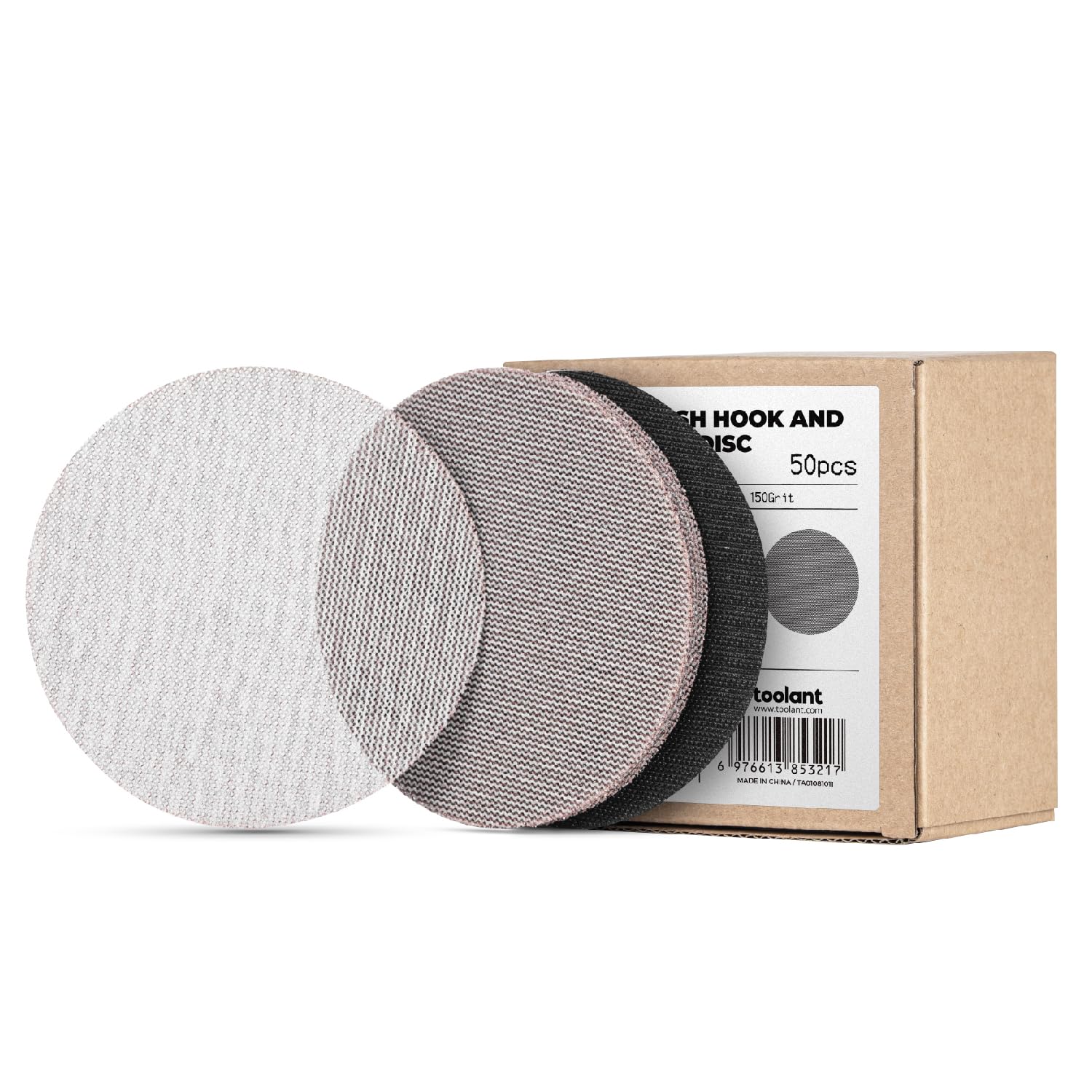 toolant Disco de lijado abrasivo de malla de 6 pulgadas, discos de lijado de gancho y bucle de 8 agujeros sin polvo para lijadoras de disco aleatorias y lijadoras orbitales, incluye protector de