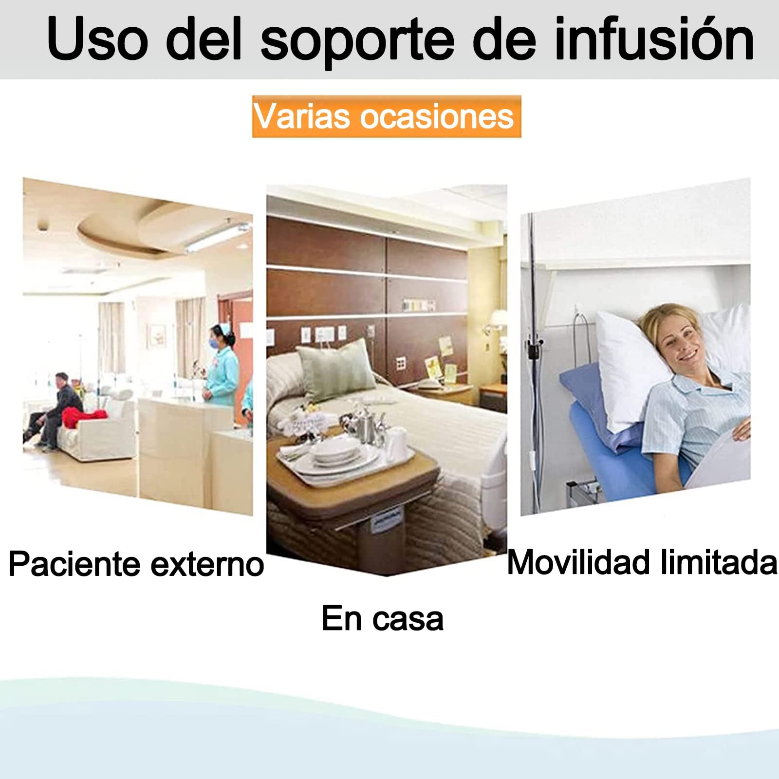 Soporte Porta Sueros Plegable Portátil de 4 Ganchos, Soporte de Goteo Hospitalario para Hospital y Clínica para Ancianos Aleación de Aluminio (Size : 27.5-82.6")