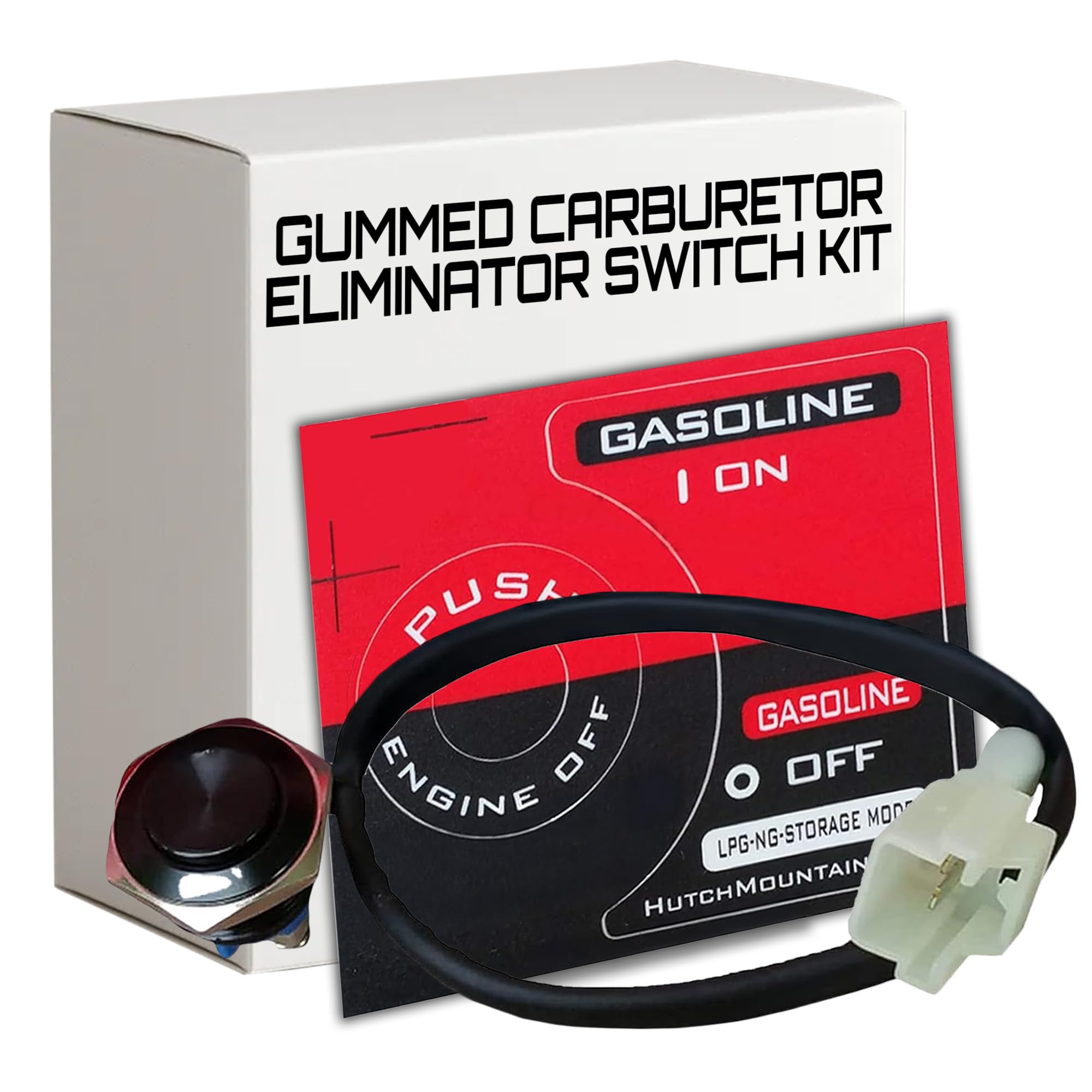 Hutch Mountain Gummed Carburetor Eliminator Switch Kit - Compatible with Honda Eu2000i Portable Generator, Outdoor Generators' Plug & Play Additional Parts w/Cover Label Switches, Camping Accessories