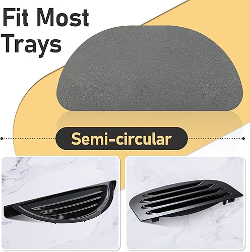 Miniatura 7 de LOPNUR Bandeja de goteo para refrigerador, receptor de goteo para refrigerador para bandeja de agua, paquete de 4 mini bandejas de goteo de agua