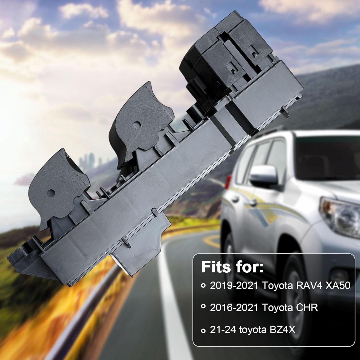 Power Window Switch Assembly for Toyota RAV4, Driver Side Master Control, with Installation Tool