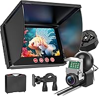 bestecct 1080P Underwater Fishing Camera: 5" IPS Screen, 220° Wide View, 12 IR Night Vision, 10000mAh Battery & 100FT Cable for Ice & Boat Fishing