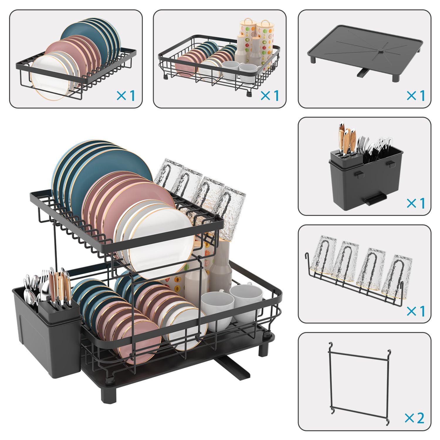 Égouttoir à Vaisselle - Bac à Ustensiles De Cuisine - Accessoire De Cuisine Facile à Nettoyer - Amovible 47,8 X 17,4 X 14 Cm | Leroy Merlin