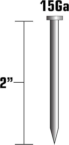 Miniatura 6 de Metabo HPT Clavos de acabado  1-14 pulgadas x calibre 15  en ángulo  electrogalvanizado  1000 unidades  24201SHPT