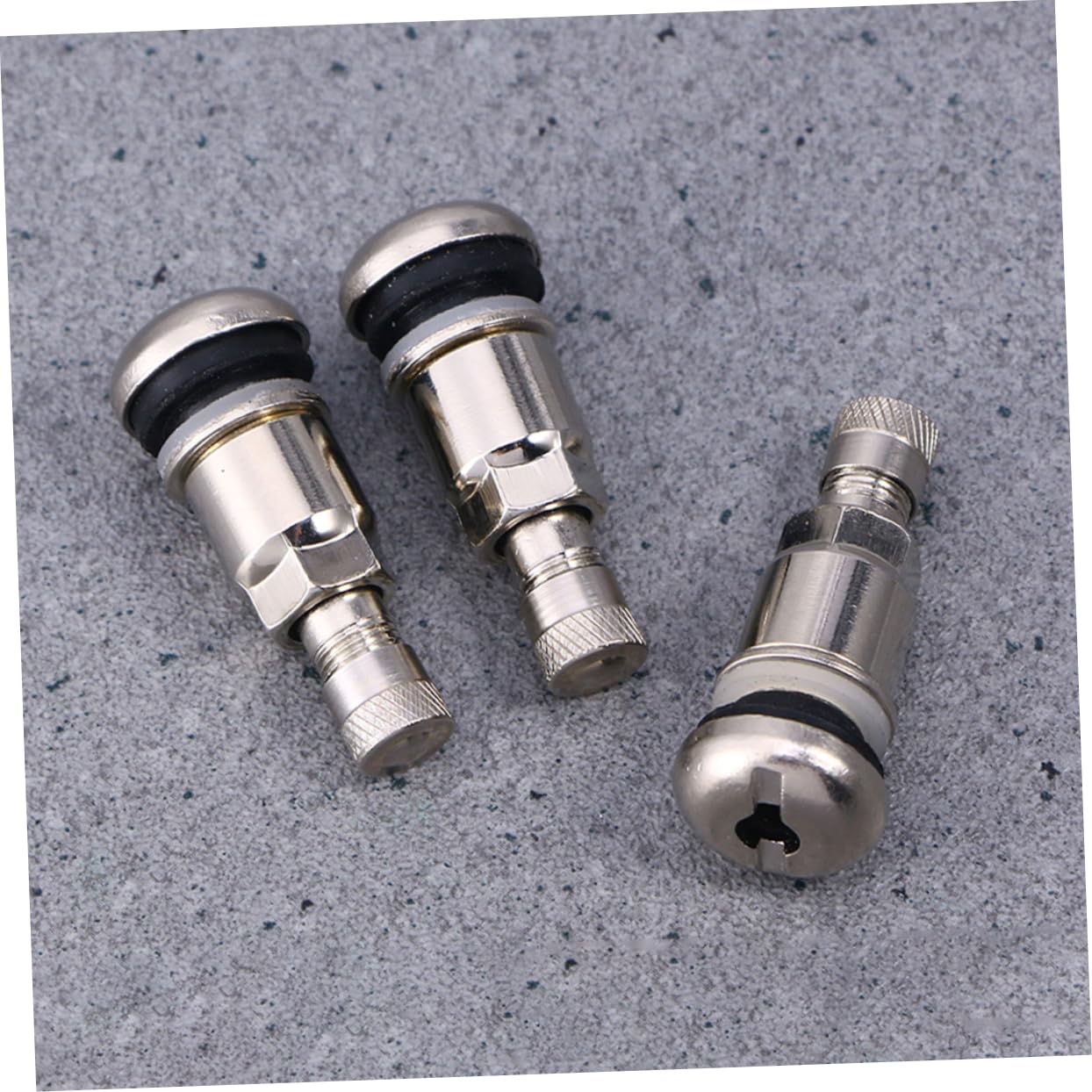 PRETYZOOM 5 Ensembles Valve De Pneu Tige Soupape Camion Compatible Voiture pour Acier Inoxydable Silver 5 Pièces * 5
