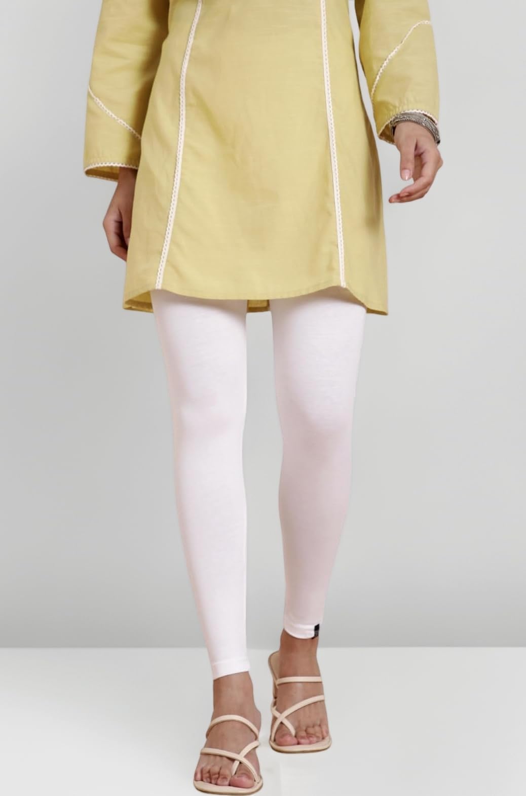 TWIN BIRDS Super Stretchable Cotton Elasthane Fabric Ankle Length Leggings for Women