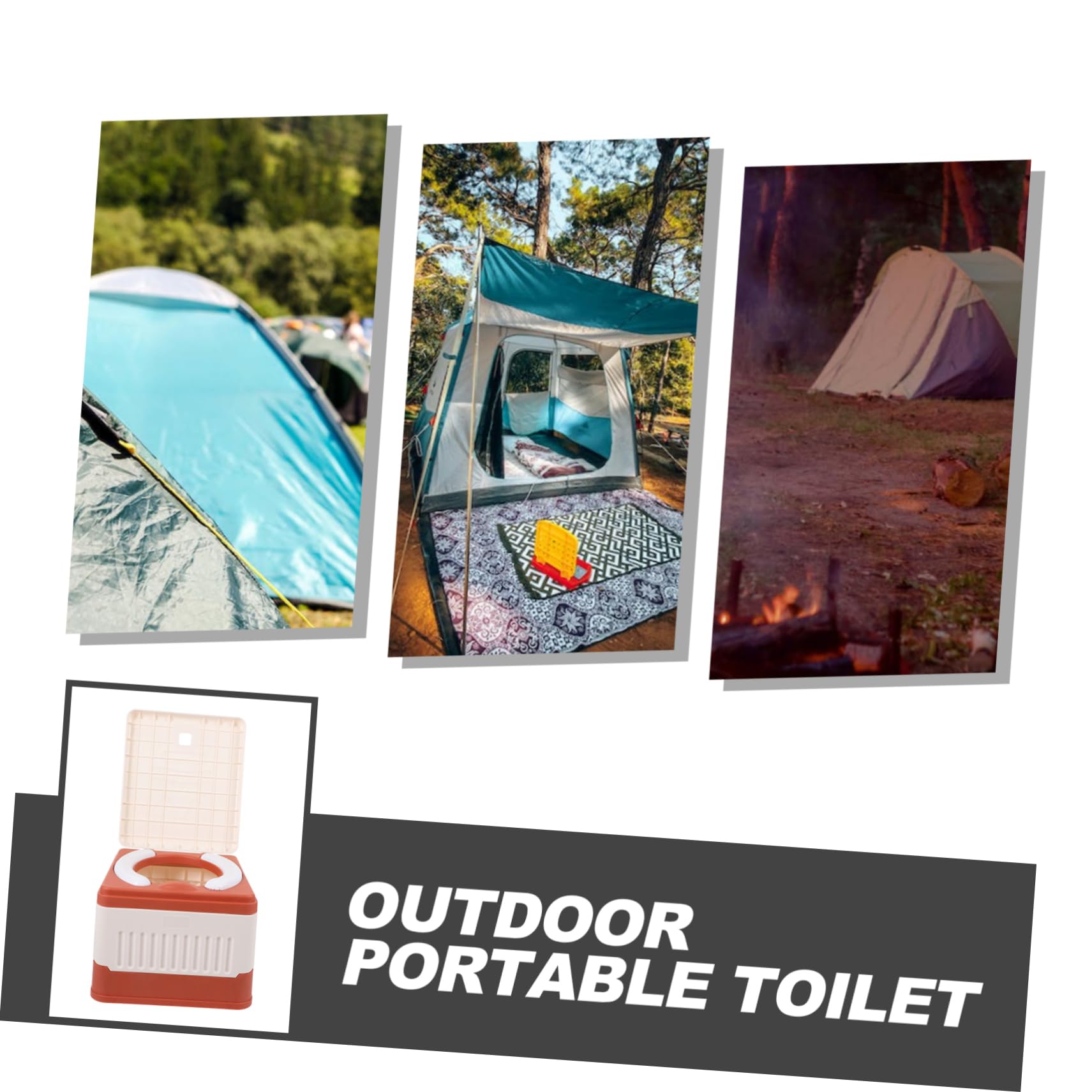 Inodoro Plegable Portátil para Camping Toilette De Viaje para Adultos y Fácil De Usar para Actividades Al Aire y Emergencias Incluye Bolsa para Mantener La Limpieza