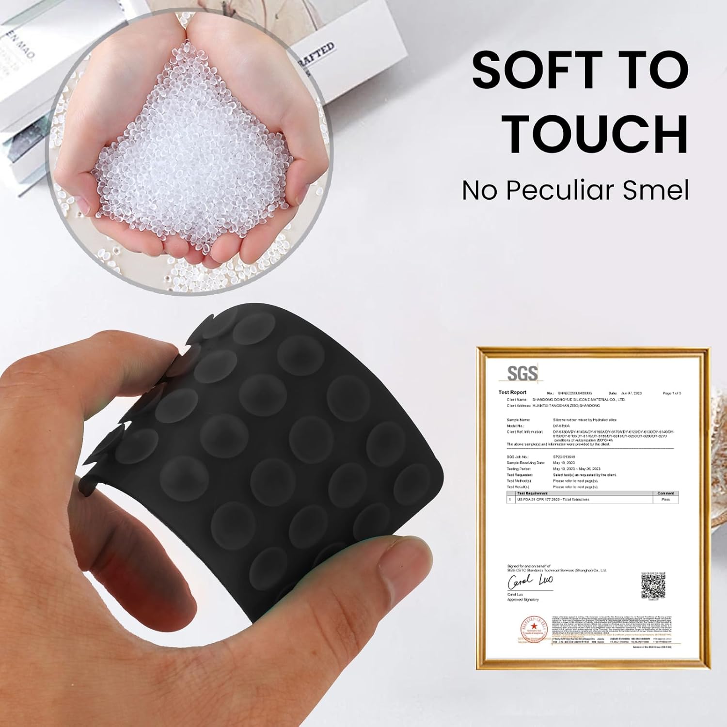 2 Pack Silicone Double-Sided Suction Phone Case Detachable Mount for iPhone and Android Cellphones, Strong Adhesion Holder Hands Free for Selfies and Videos - White