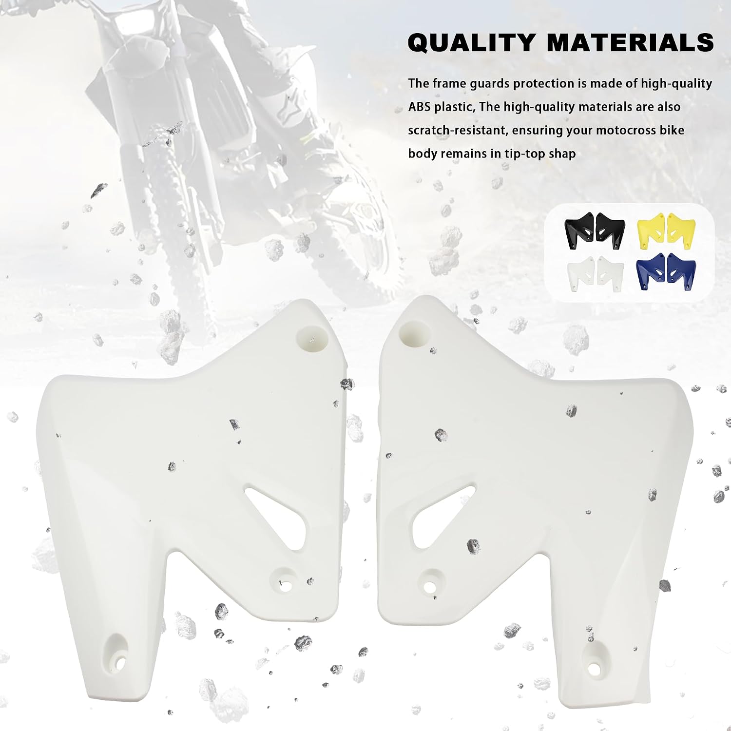 Motorcycle Fuel Tank Decorative Cover Enduro Dirt Bike Front Fuel Tank Plastics Fender Cover Compatible with DRZ400 DRZ400S DRZ400SM 2000-2022（White）