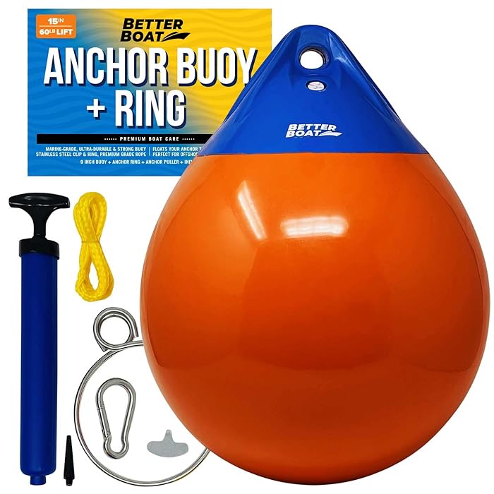 Buy Anchor Buoy & Retrieval Ring Vinyl Boat Bouy Balls Round Boat