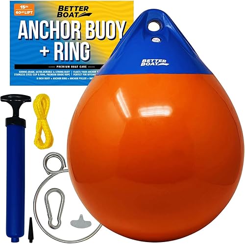 Boya de anclaje y anillo de recuperación de vinilo balones para barco boya de amarre parachoques o marcador y bola flotante de anclaje para línea de