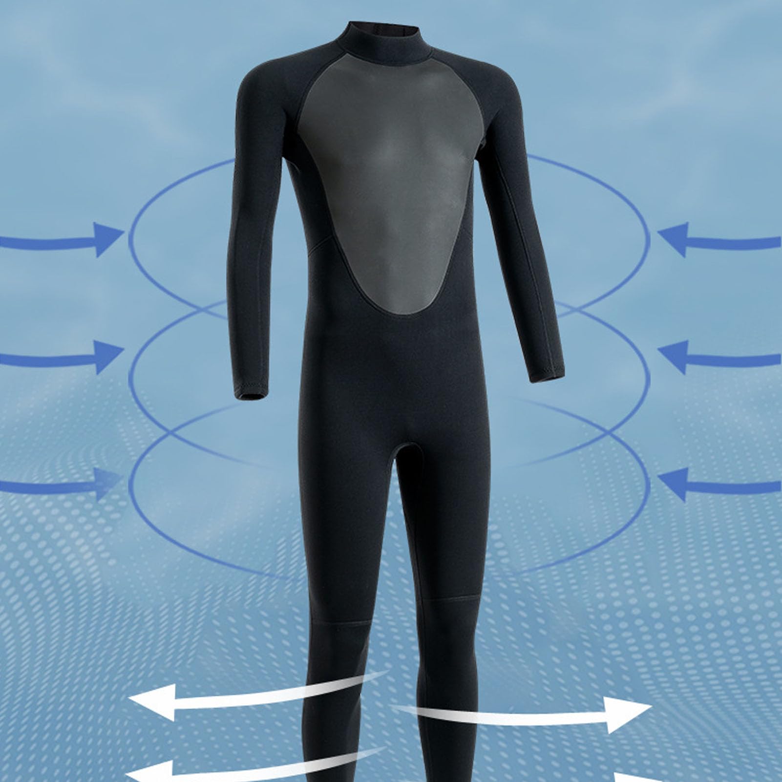 Kombinezon Neoprenowy, Kombinezon do Nurkowania 3 Mm na Całe Ciało, do Nurkowania, Snorkelingu, Surfingu, Pływania