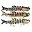 Fishing Lures Multi Jointed Fish Fishing Kits, Slow Sinking Lifelike Swimbaits Crankbaits Hard Baits Lure Set, Fishing Gear for Bass Trout Pike Walleye, Freshwater Saltwater Predator Bait