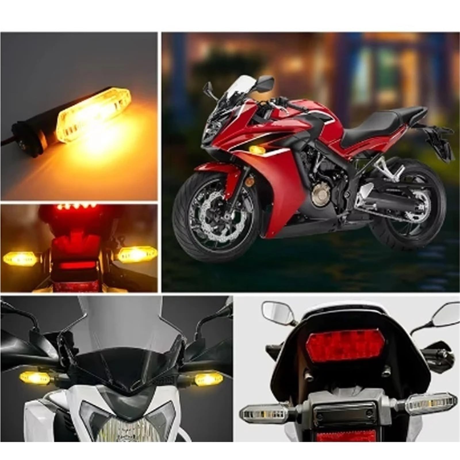 Światła kierunkowskazów Kierunkowskaz Motocykla | Wskaźnik migania kierunkowskazów motocykla(8pcs Smoke)