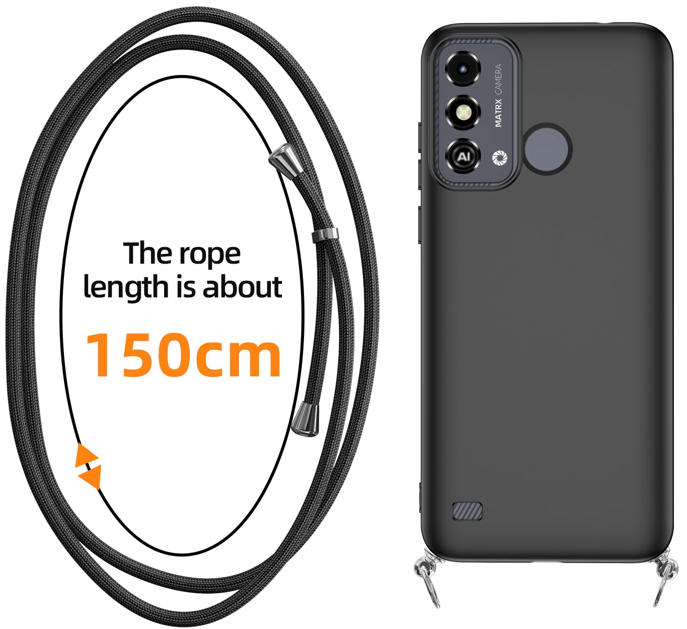 Custodia Per ZTE Blade A53/A53+ + 3 Pellicole In Vetro Temperato – Cover Morbida In TPU Nera