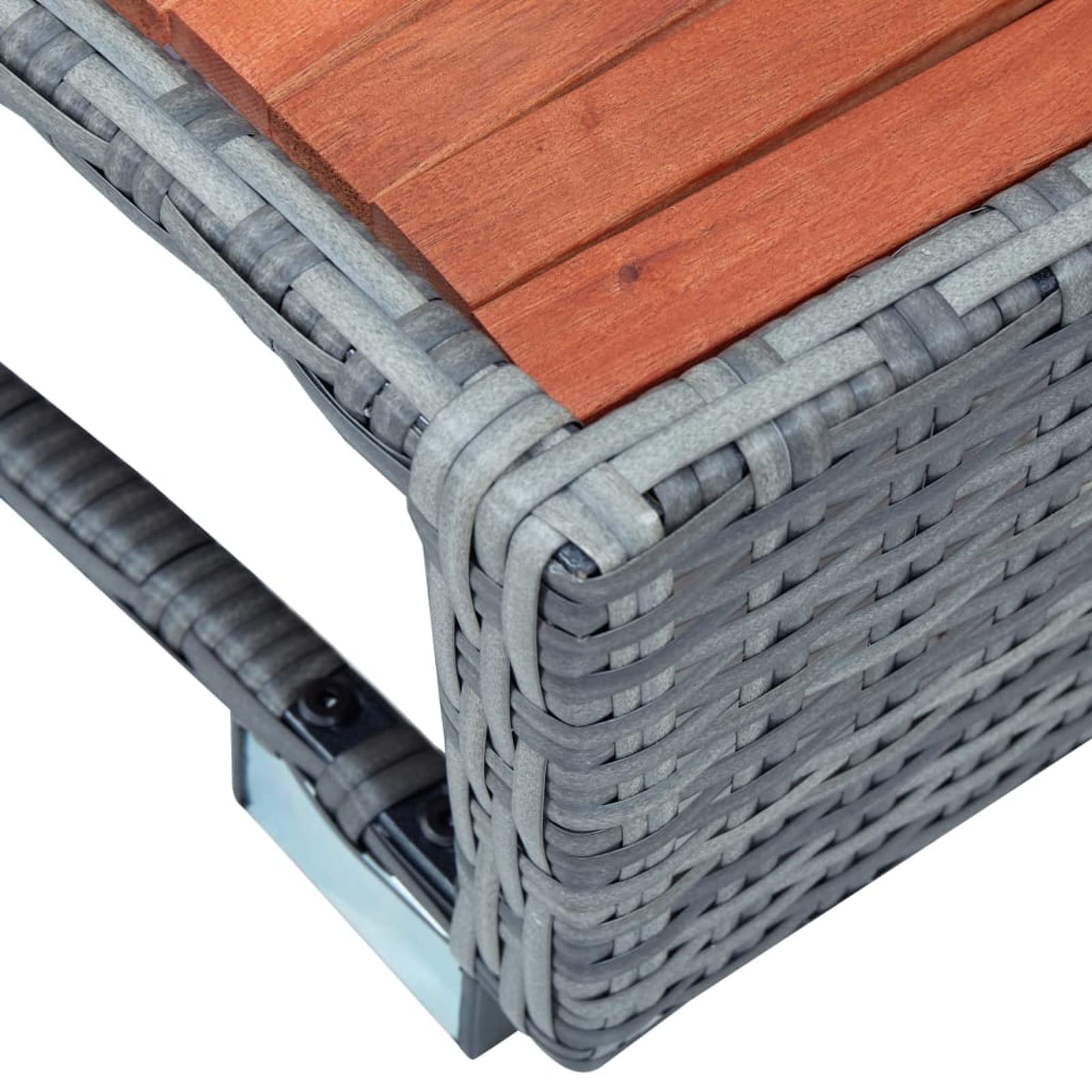 Escalón de spa gris de poliratán 92 x 45 x 25 cm, escalones para bañera de hidromasaje y spa al aire libre, uso universal, antideslizante, accesorios para bañera de hidromasaje, escalones