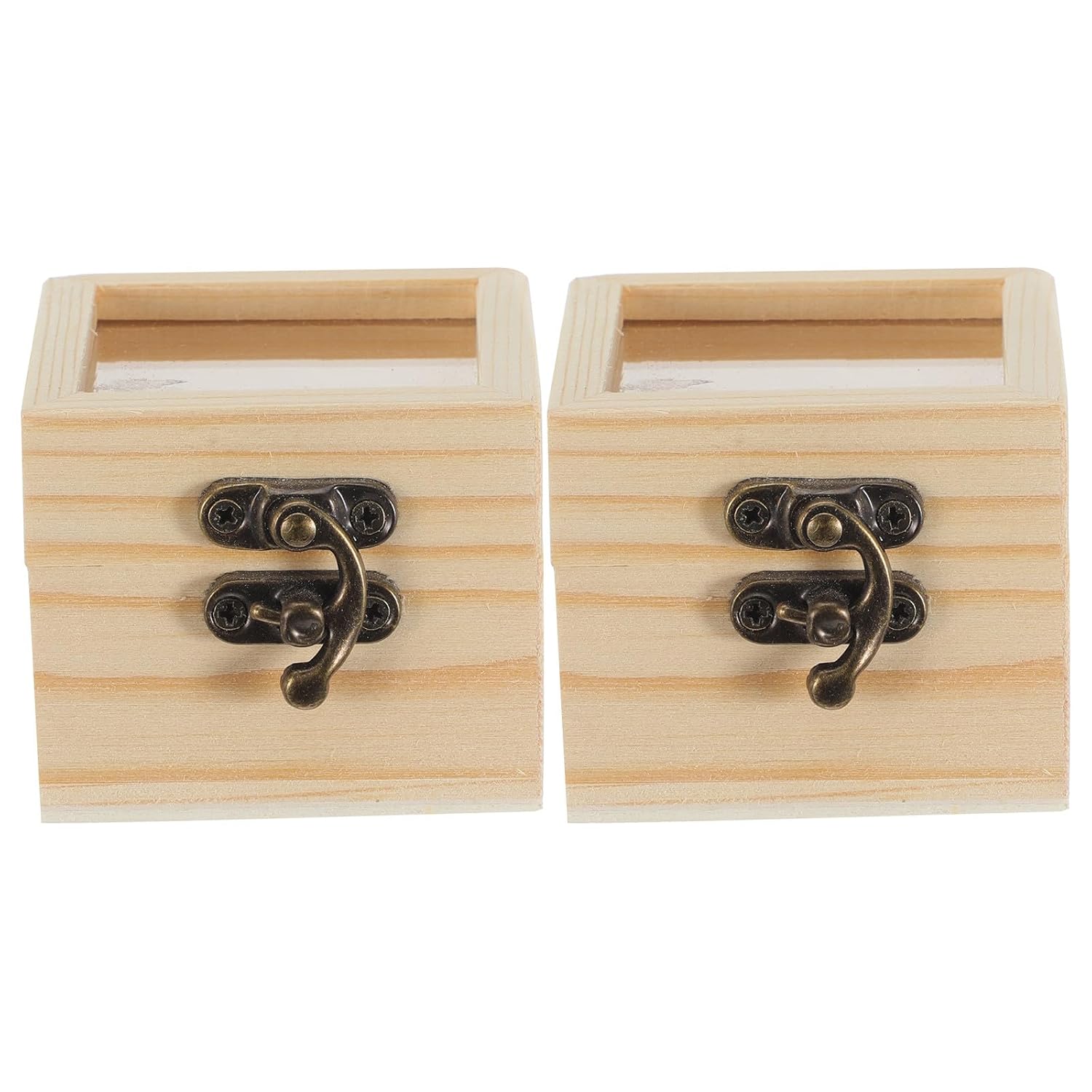 2PCS Butterfly Display Case: Collection Specimen Display Frame Box for Bug Butterfly Insect - Unfinished Wooden Storage Box with Glass Lid - Keepsake for Collectible