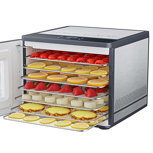 Food Dehydrator Machine for Jerky Beef: TINANA Stainless Steel Food Dryer for Meat - Digital Food Dehydrater for Fruit Herbs