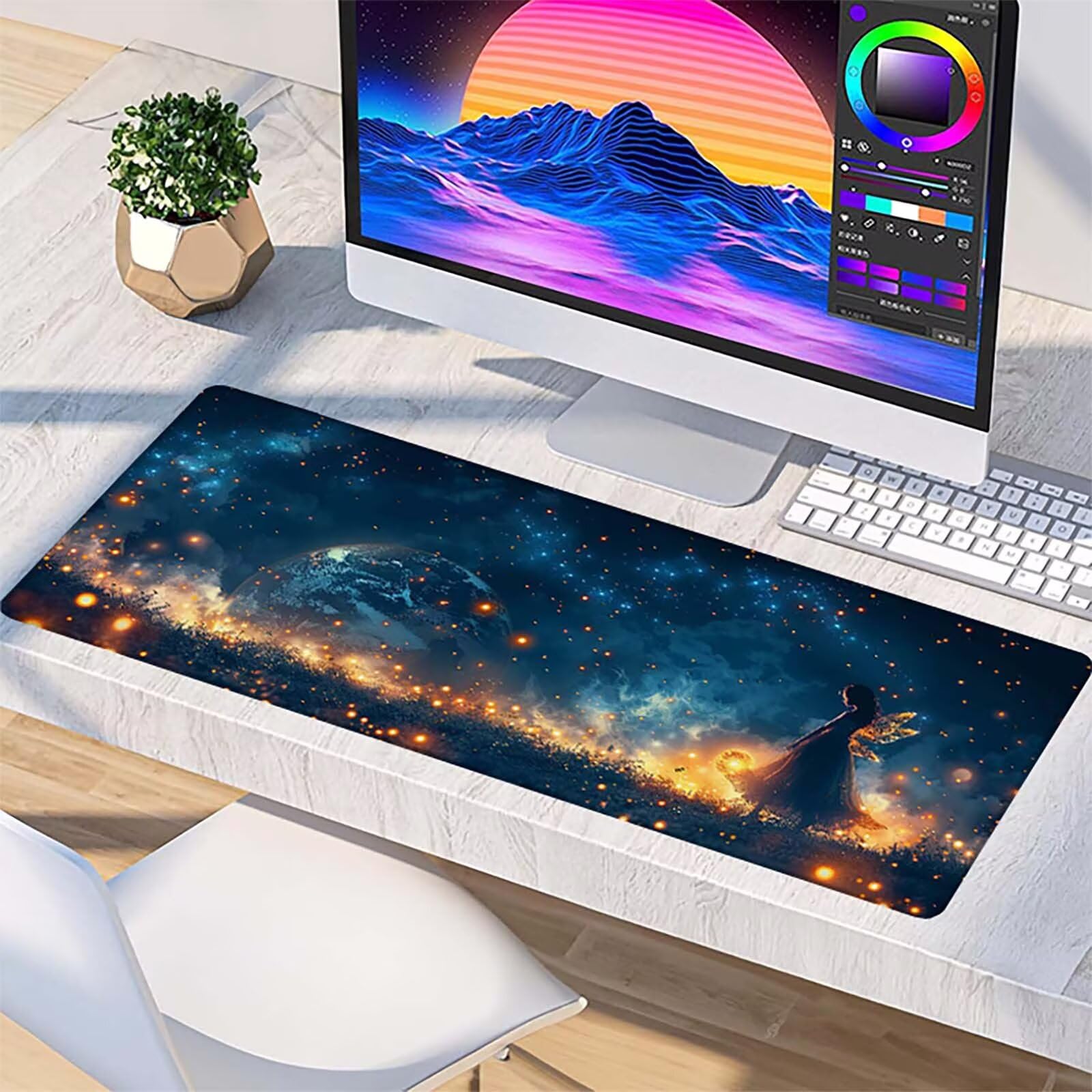 Podkładka pod mysz XXL 1600x800x3mm, szara podkładka pod mysz do gier z antypoślizgową gumową powierzchnią, poprawia precyzję i szybkość, komputer dla gracza i akcesoria biurowe, prezent dla mężczyzn