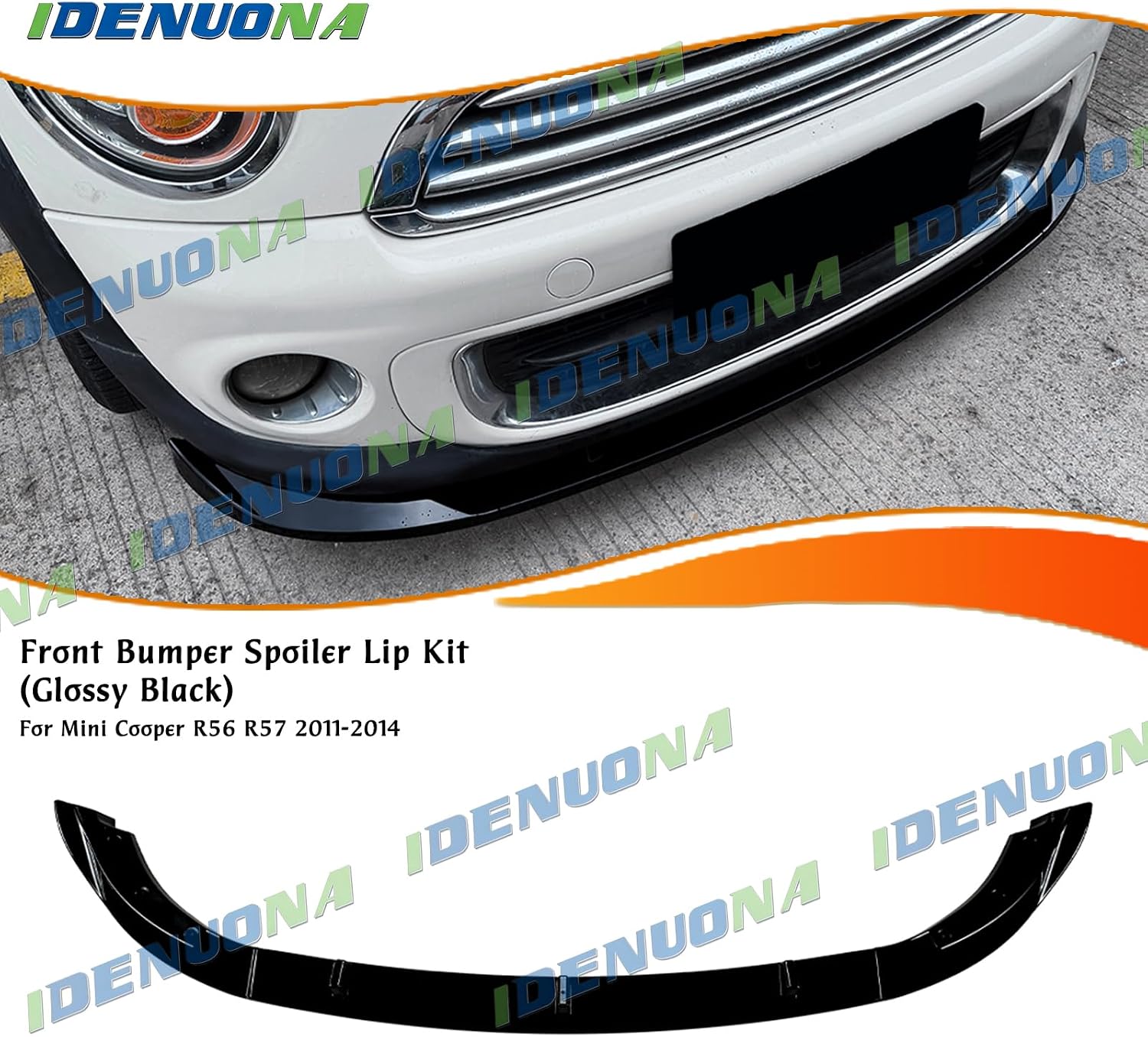 Front Bumper Spoiler Lip Splitter for Mini Cooper R56 R57 2011-2014