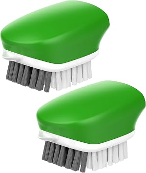 ROSEOK Potato Scrubber and Veggie Brush, Self-Standing Kitchen Brush for Fruit and Vegetable Cleaning,Green, 2 Pack