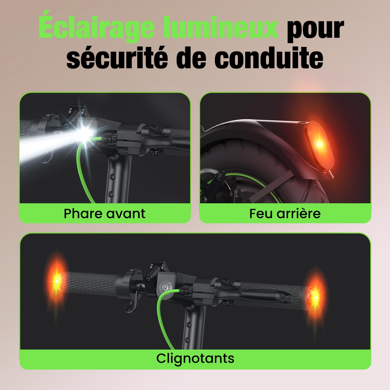 isinwheel S9Pro Trottinette Électrique Adulte,Autonomie 30 km,Electric Scooter 350W,Vitesse 6/15/25 km/h,Double Frein,Pneus 8,5" Increvables,Suspension Intégrée,Pliable