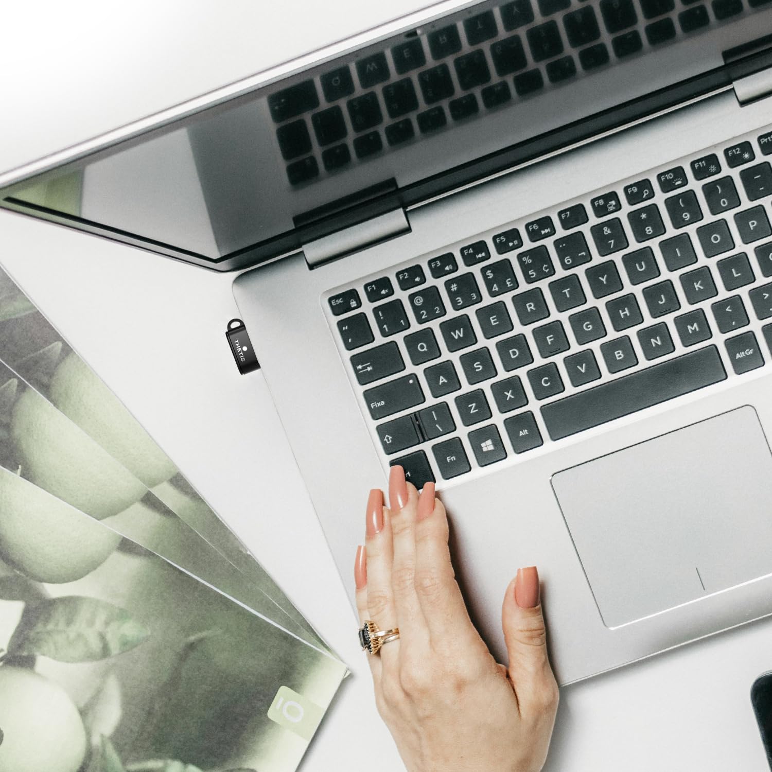 Thetis Nano-A FIDO2 Security Key Hardware Passkey urządzenie z USB typu A, TOTP/HOTP, FIDO2.0 dwuskładnikowe uwierzytelnianie 2FA MFA, działa z systemami Windows/mac/iOS/Android/Linux/Gmail/Facebook