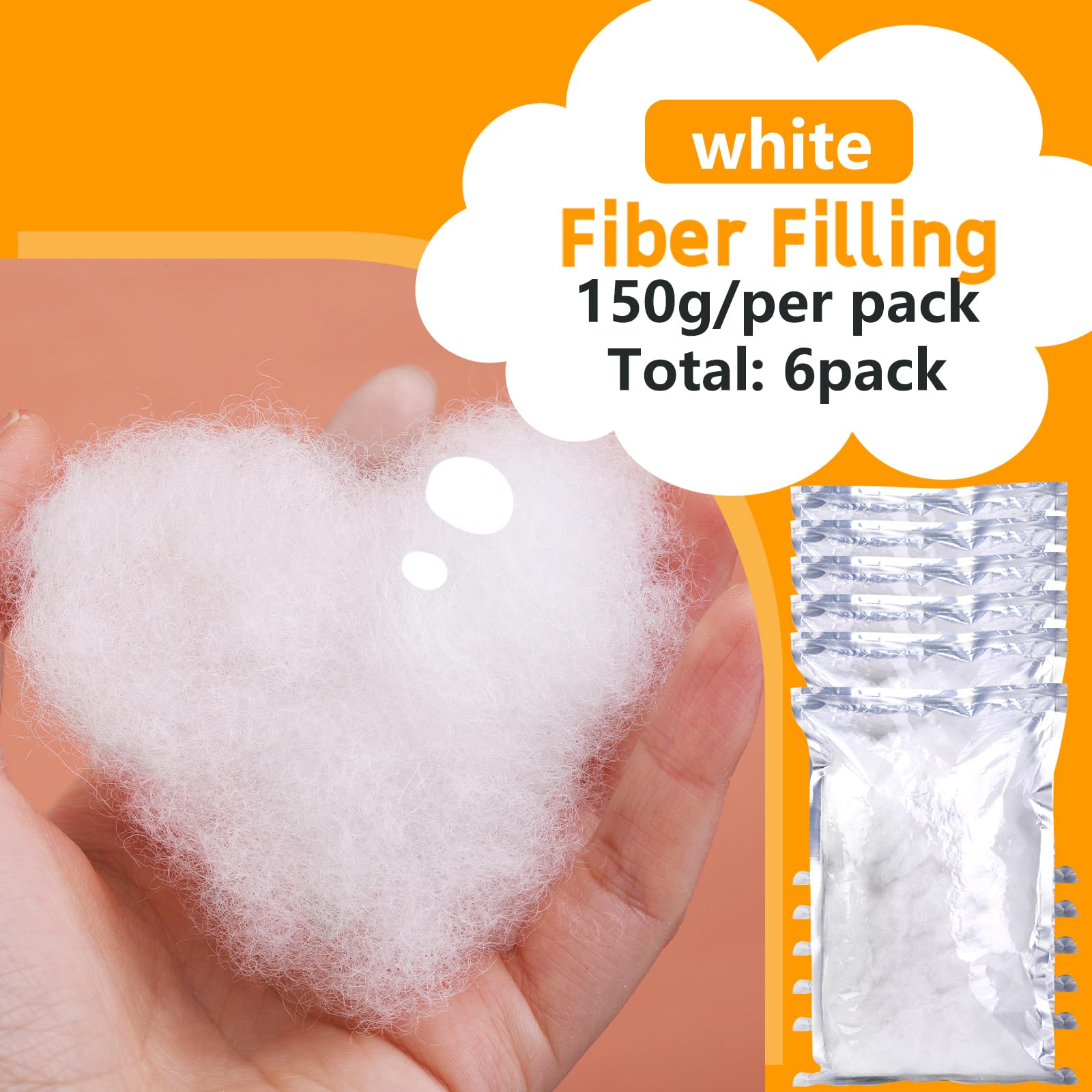 Snapklik.com : 900 G / 31.7 Oz Polyfill Stuffing, Poly Filling Stuffing ...