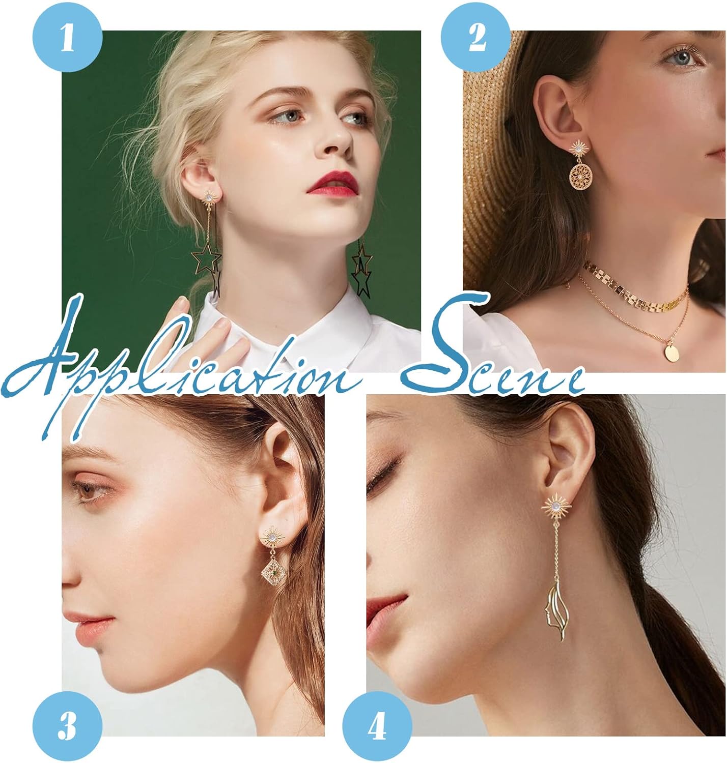 Beebeecraft 10Pcs/Box 18K Gold Plated Sun Earring Findings Cubic Zirconia Earring Posts with Sterling Silver Pins and Butterfly Earring Backs for DIY Jewelry Making - Image 6