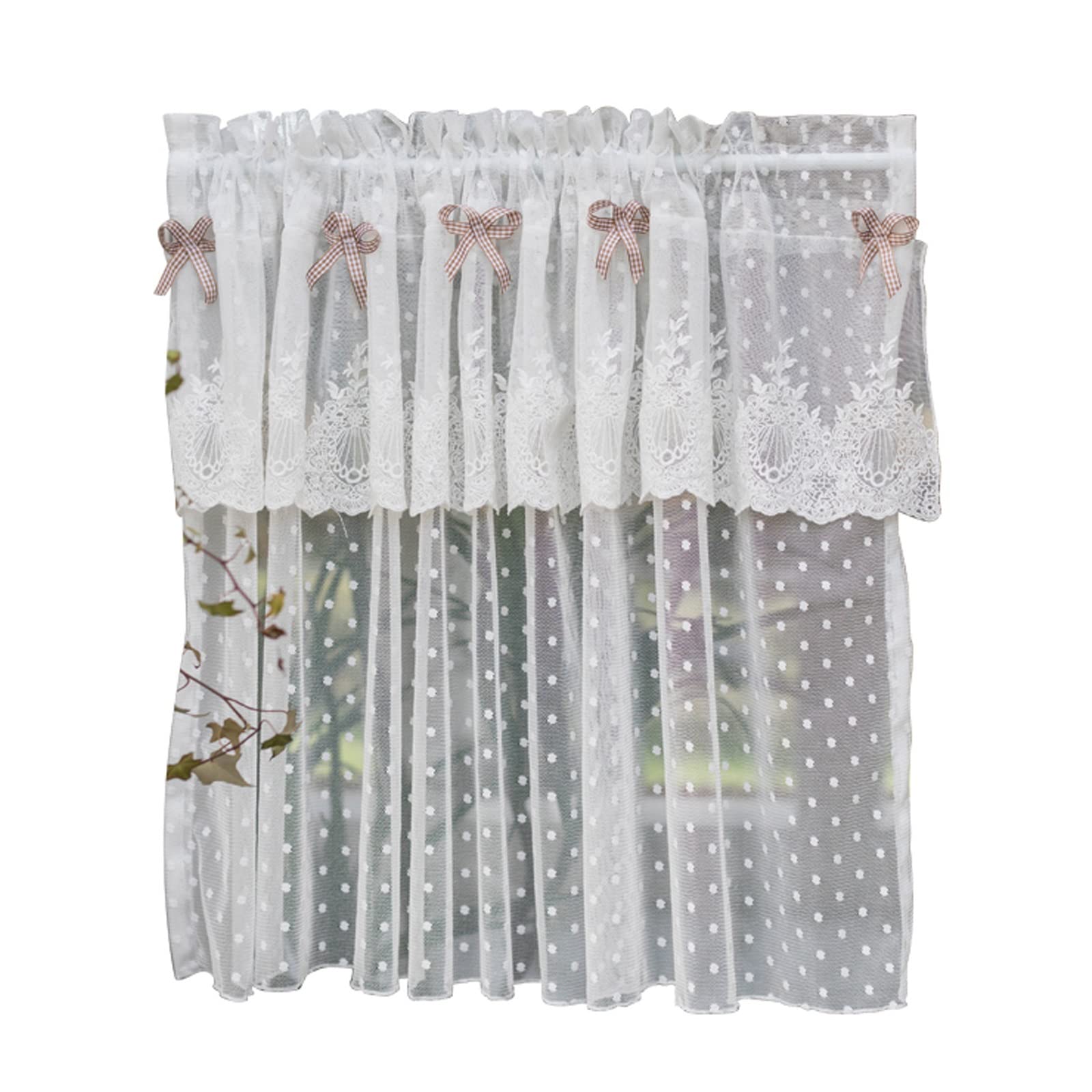 Cortina de ventana corta ideal para dar privacidad y luz suave a la cocina o cuarto infantil