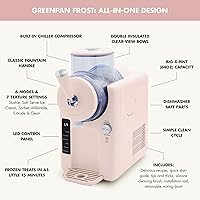 Vista 5 de GreenPan Frost Ice Cream Maker & Slushie Machine, Soft Serve, Sorbet, Margaritas, Milkshakes, Frozen Yogurt, No Pre-Freezing, Ready in 15 Mins, 6