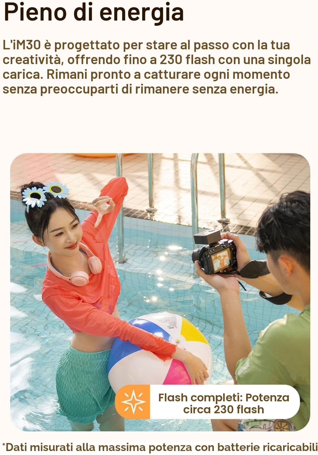 Godox iM30 Mini Flash Speedlite Manuale Controllo Ottico S1/S2 CCT 6500K 7 Livelli di Potenza Compatibile Canon Sony Nikon